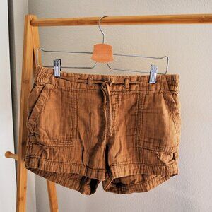 Old Navy Creme Caramel Mid-Rise Soft Twill Pull-On Utility Shorts